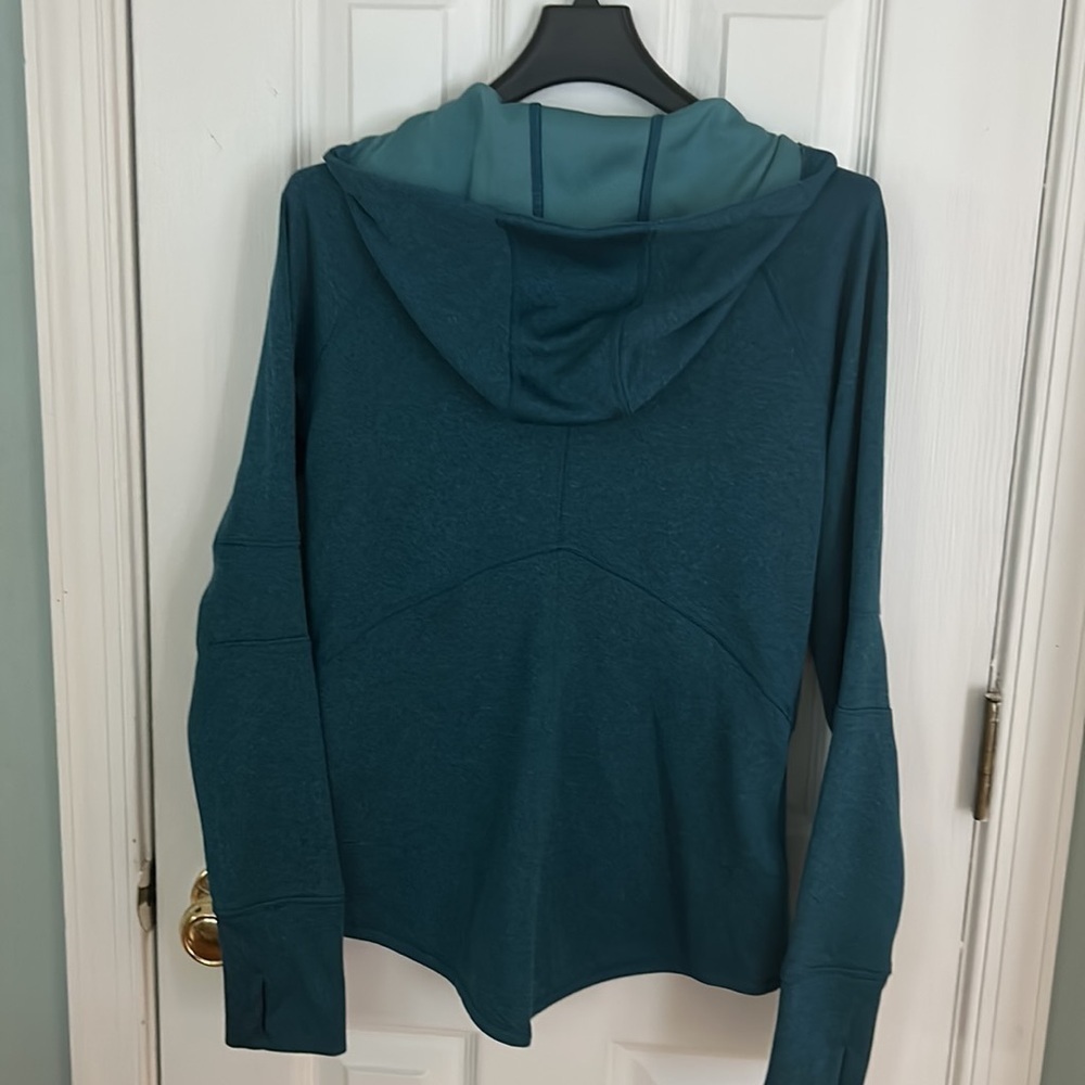 The North Face Women’s Full Zip Jacket Hooded Sweatshirt Teal Size Small - Picture 3 of 3
